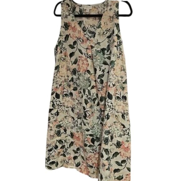 J. Jill floral linen sleeveless mini dress size M - Picture 2 of 5